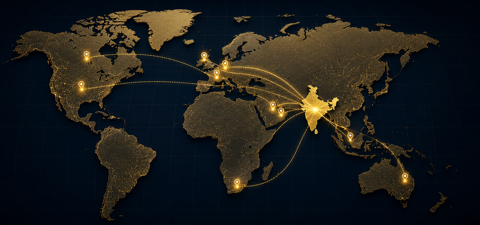 Global Export Network World Map